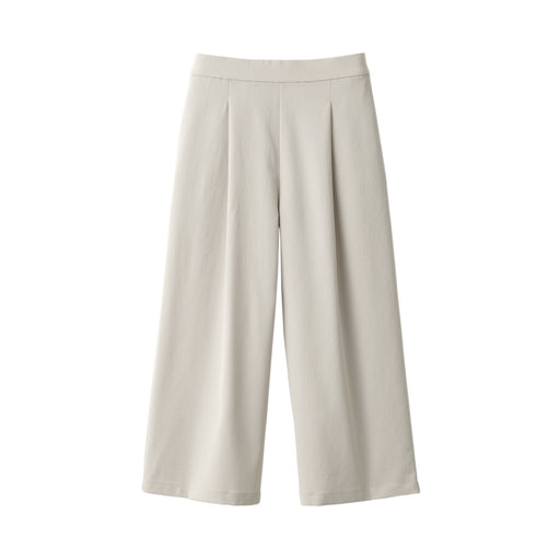 Women's Recycled Polyester Cropped Pants Sand Beige MUJI