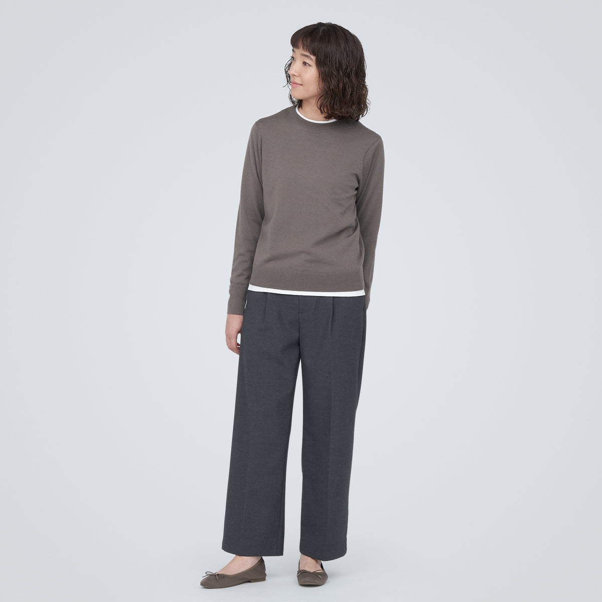 Women's Brushed Tuck Wide Pants