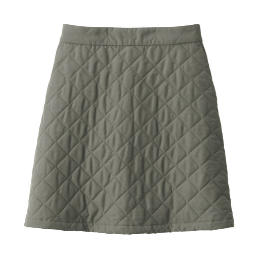 Women's Washable Quilting Mini Skirt Smoky Green MUJI