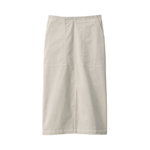 Women's Corduroy Narrow Skirt Ivory MUJI