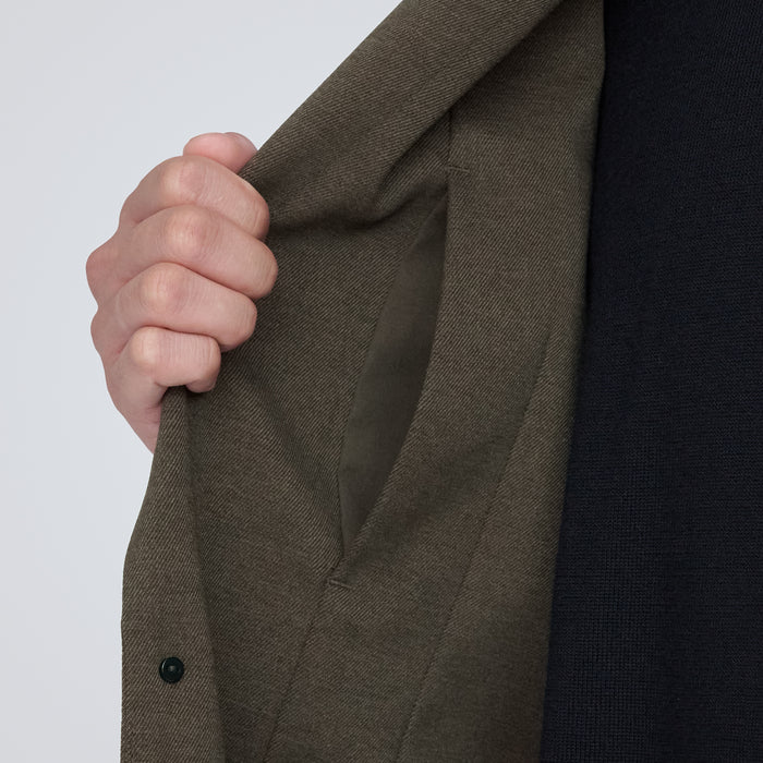 Men's Stretch Brushed Shirt Jacket Fall Business Outerwear MUJI USA