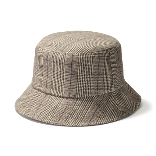 Flannel Bucket Hat Brown Check MUJI