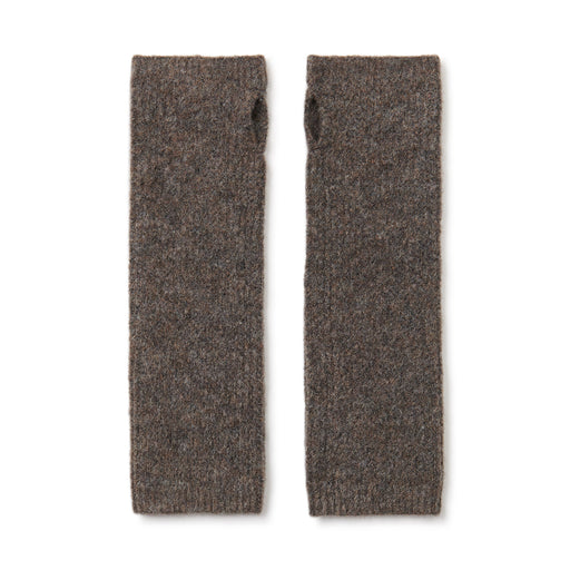 Recycled Polyester Blend Arm Warmer Dark Brown MUJI