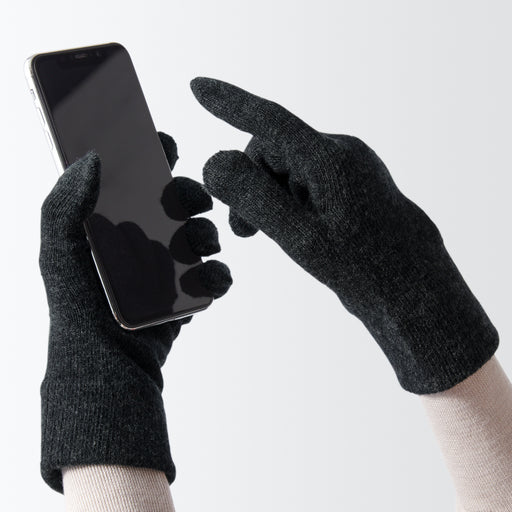 Wool Blend Touchscreen Gloves MUJI