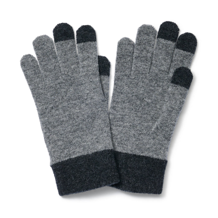 muji touchscreen handschuhe Wool Blend Touchscreen Bicolor Gloves