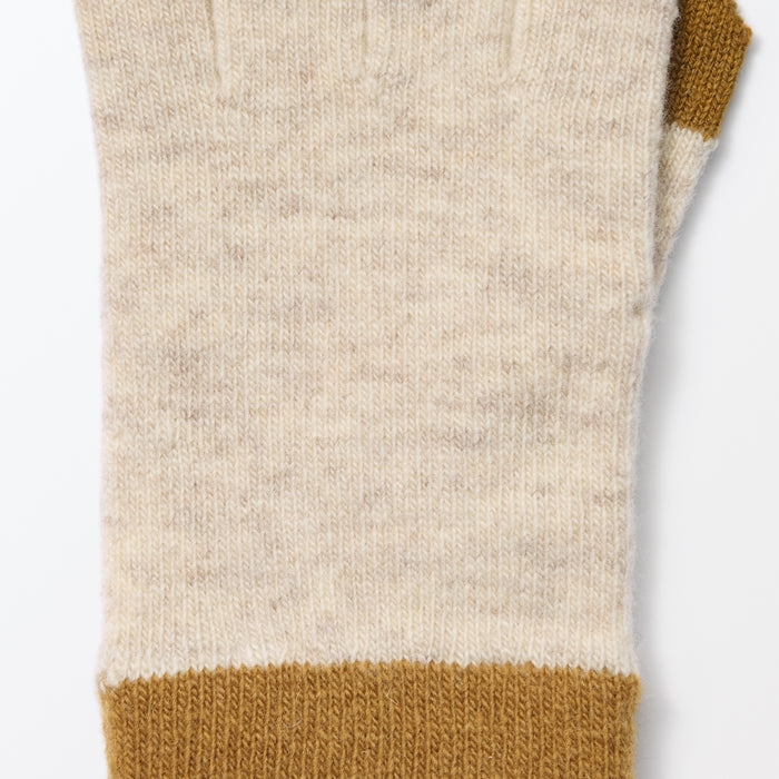 muji touchscreen handschuhe Wool Blend Touchscreen Bicolor Gloves