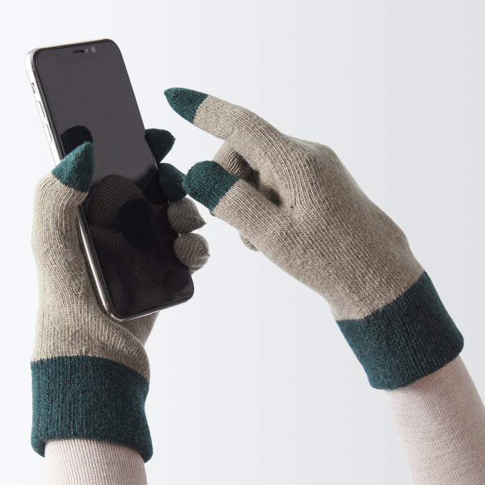 muji touchscreen handschuhe Wool Blend Touchscreen Bicolor Gloves | Winter Accessories