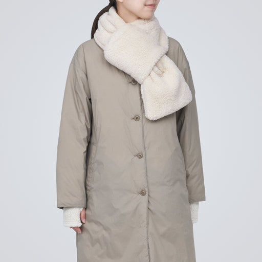 Recycled Polyester Boa Pocketable Stole MUJI