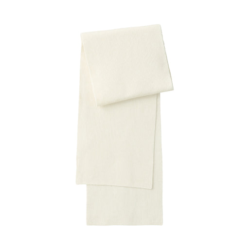 Recycled Polyester Blend Scarf Off White MUJI