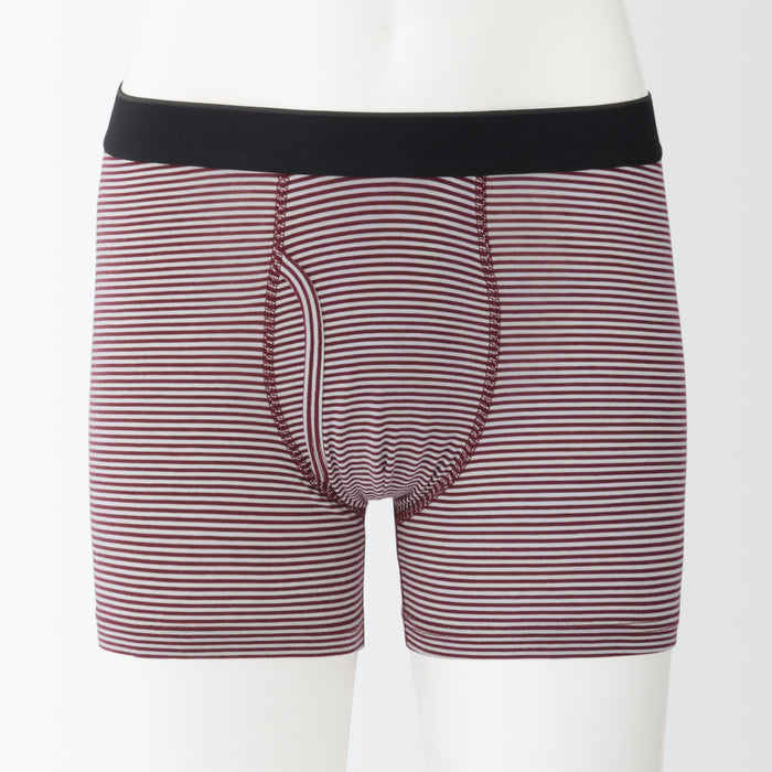 Men's Smooth Front Open Striped Boxer Brief
