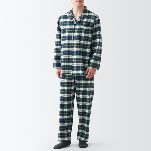Men's Side Seamless Flannel Pajamas MUJI