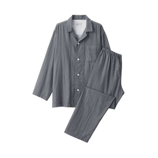 Men's Side Seamless Double Gauze Pajamas Medium Gray MUJI