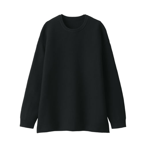 Labo Warm and Washable Crewneck Sweater Black MUJI