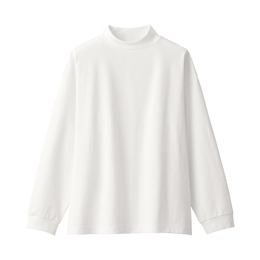 LABO Unisex Jersey Mock Neck Long Sleeve T-Shirt Off White MUJI