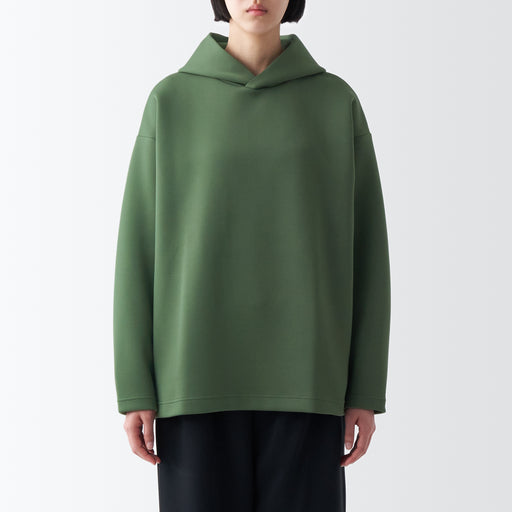 LABO Unisex Double Knitted Sweatshirt Hoodie Khaki Green MUJI