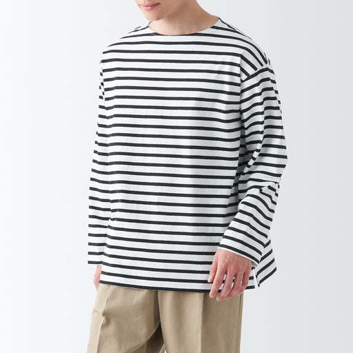 Men's Heavy Weight Jersey Boatneck 3/4 Sleeve T-Shirt MUJI