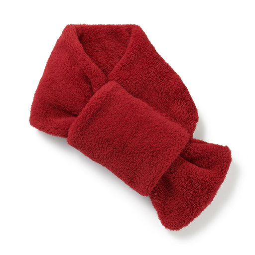 Recycled Polyester Boa Pocketable Stole Red MUJI