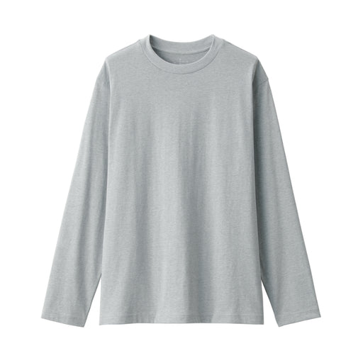 Men's Jersey Long Sleeve T-Shirt Gray MUJI