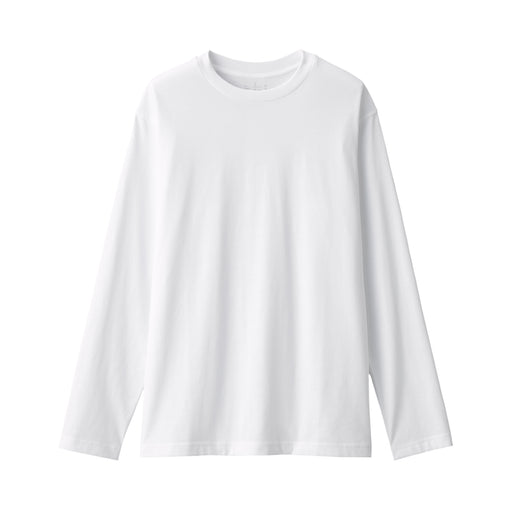 Men's Jersey Long Sleeve T-Shirt White MUJI