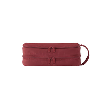 Nylon Pen Case with Window - Red MUJI