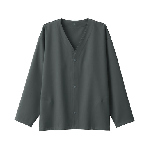 LABO Unisex Easy-Clean Collarless Jacket Charcoal Gray MUJI