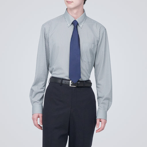 Men's Non-Iron Jersey Button Down Shirt MUJI