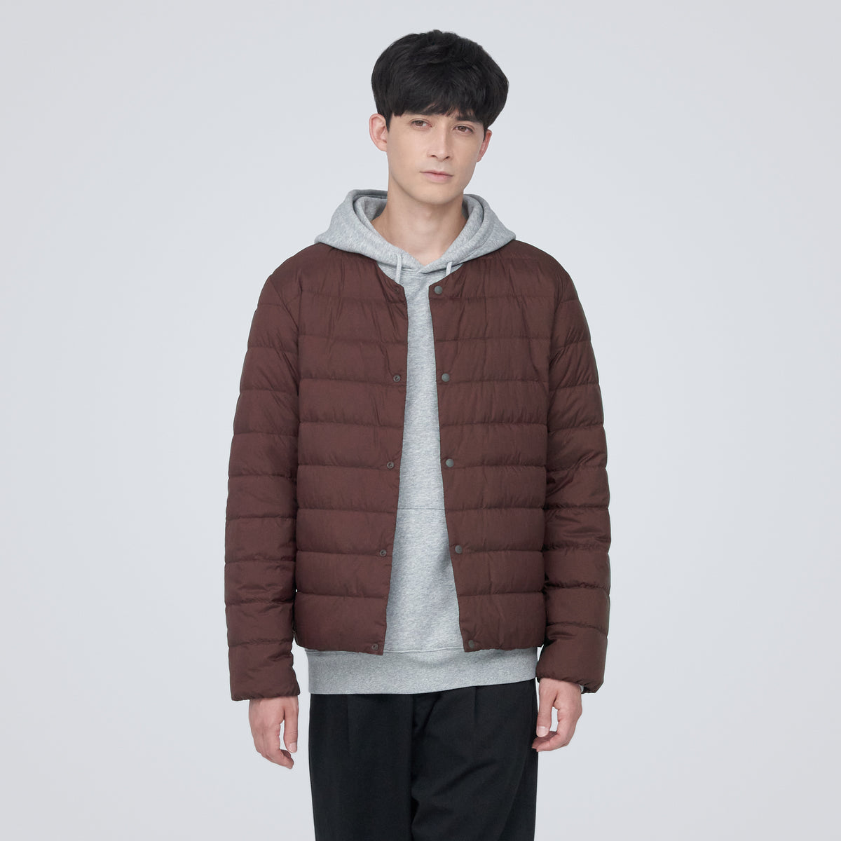 Men's Lightweight Down Collarless Jacket