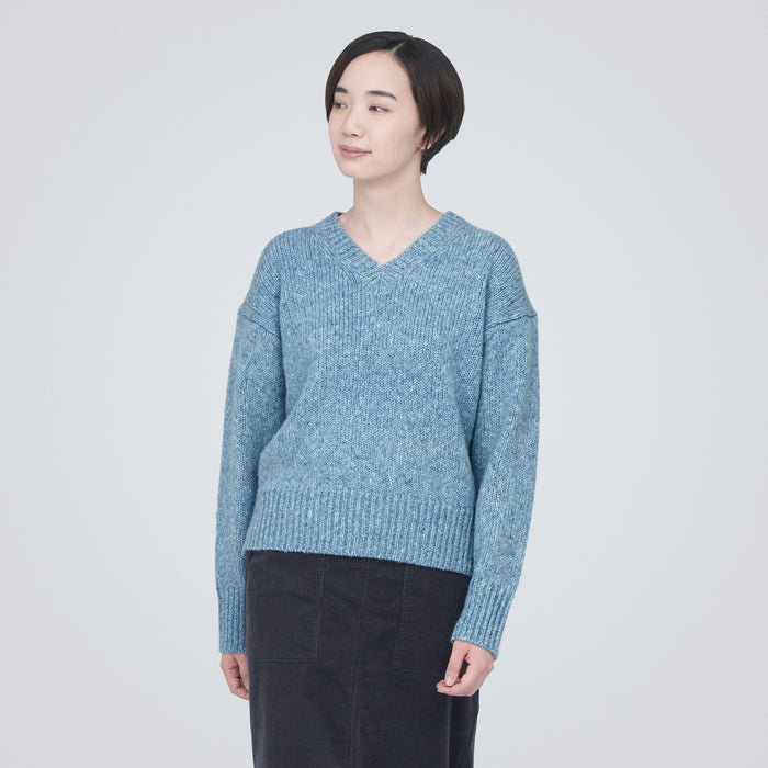 Women's Yak-Wool Mix V Neck Sweater
