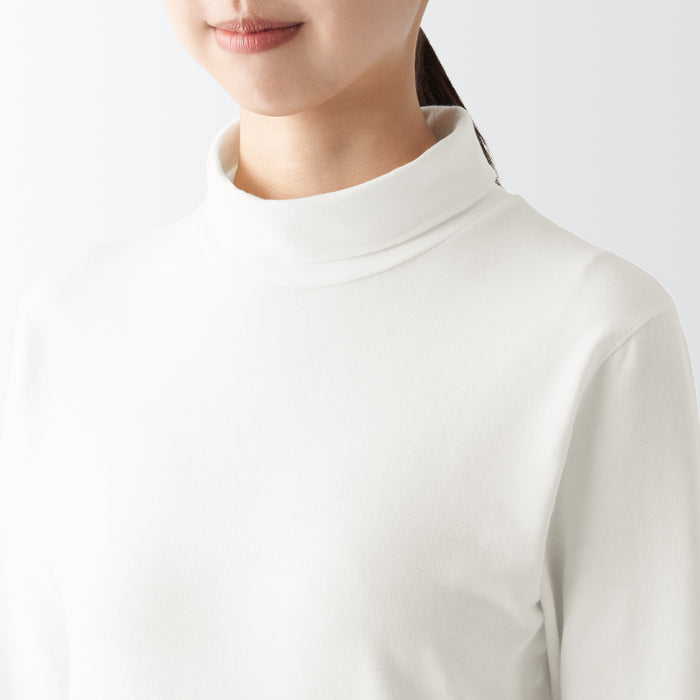 Winter Sleeve Innerwear Women\'s Long Turtle Neck T-Shirt MUJI Cotton Warm | | USA Thick