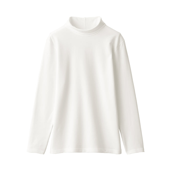 Women\'s Warm Thick Cotton Turtle Neck Long Sleeve T-Shirt | Winter  Innerwear | MUJI USA
