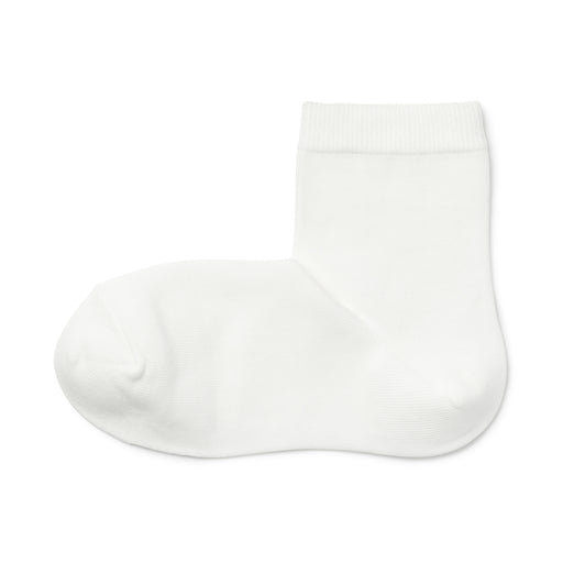 Right Angle Loose Top Short Socks White MUJI