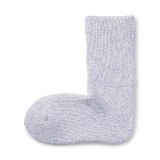 Loose Top Yak Wool Blend Cozy Socks Lavender MUJI