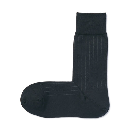 Right Angle Socks Dark Gray Stripe MUJI