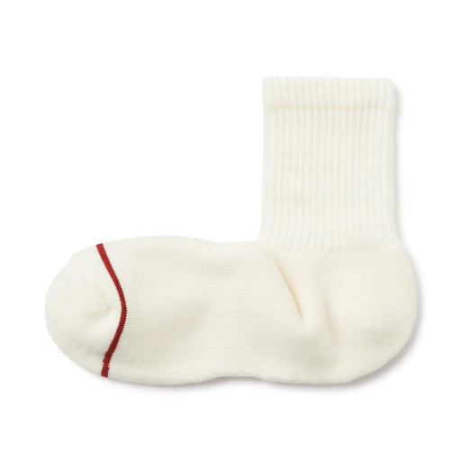 Warm Pile Cotton Short Socks Off White MUJI