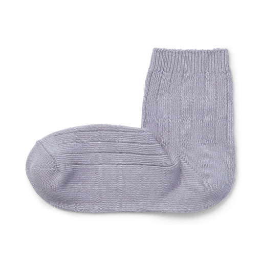 Right Angle Adjustable Ribbed Socks Purple MUJI