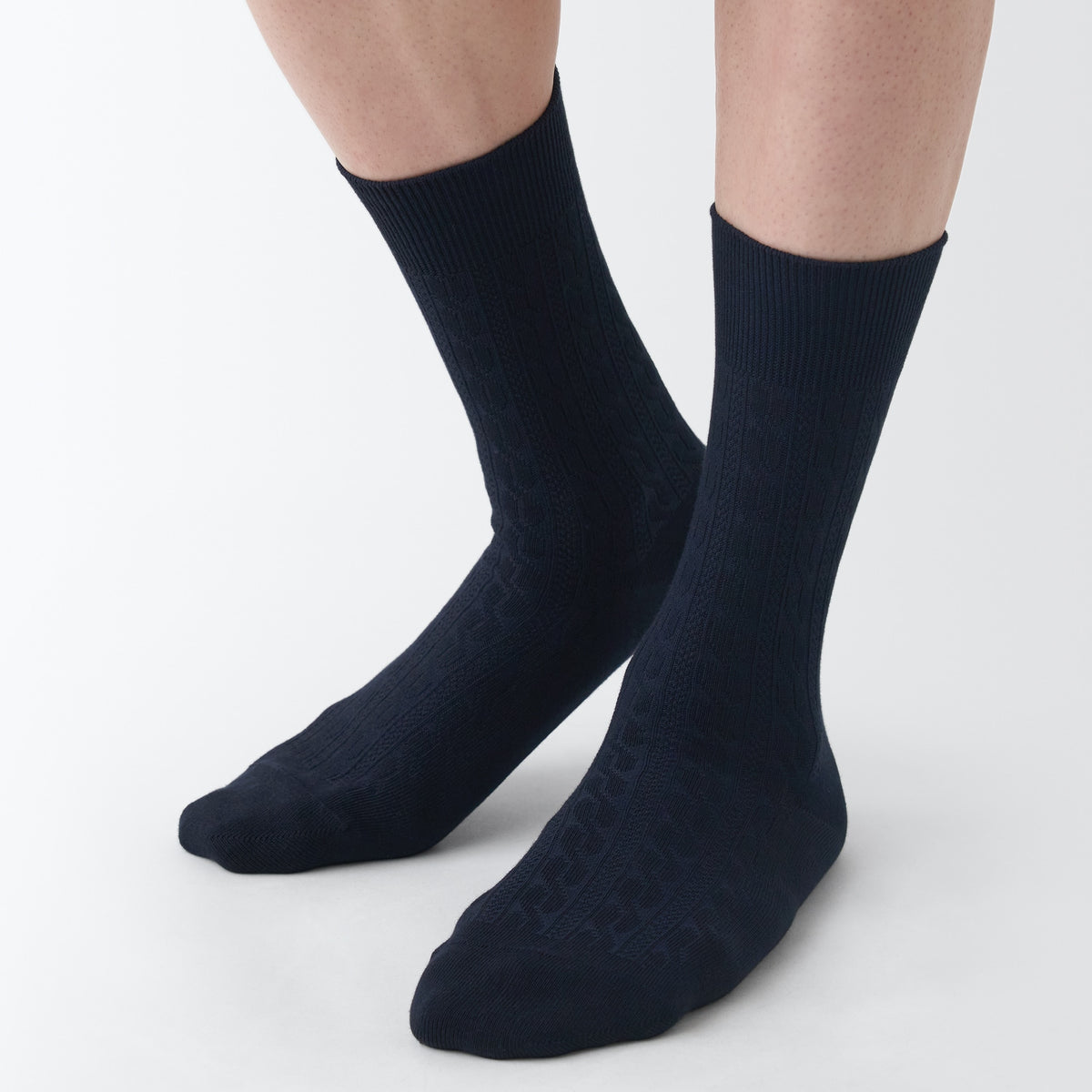 Right Angle Cable Socks | Men's Dress Socks | MUJI USA