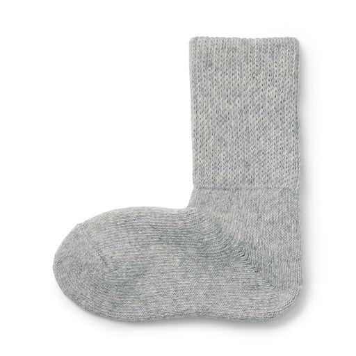 Loose Top Yak Blend Wool Cozy Socks Light Gray MUJI