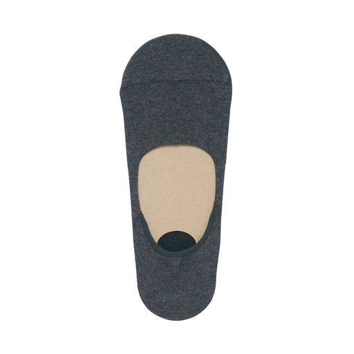 Thin No Show Socks with Heel Grips 25-29cm Charcoal Gray MUJI