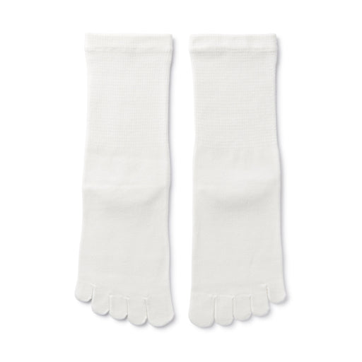 Right Angle 5 Toe Socks Off White MUJI