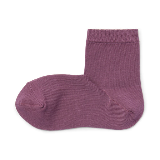 Right Angle Loose Top Short Socks Smoky Purple MUJI