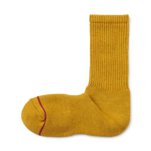 Warm Pile Cotton Socks Mustard MUJI