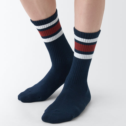 Right Angle Pile Striped Socks MUJI