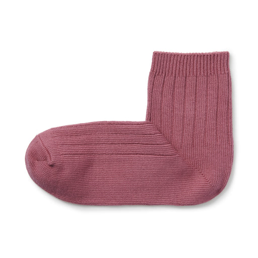Right Angle Adjustable Ribbed Socks Smoky Pink MUJI
