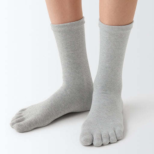 Right Angle 5 Toe Socks Gray MUJI
