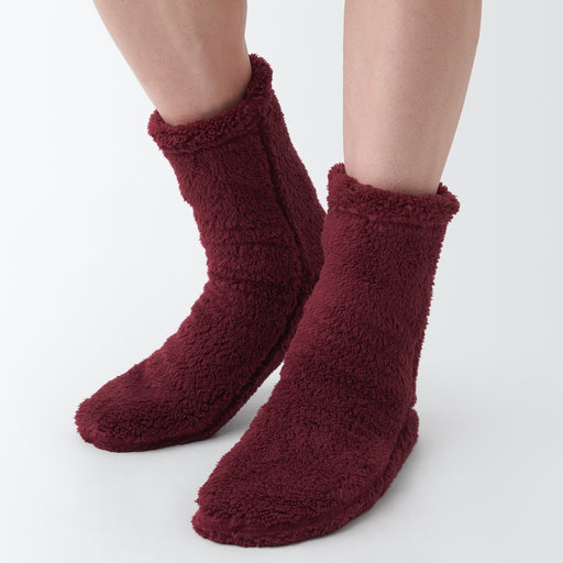 Right Angle Boa Fleece Cozy Socks MUJI