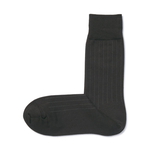 Right Angle Socks Dark Brown Stripe MUJI