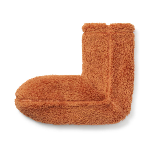 Right Angle Boa Fleece Cozy Socks Smoky Orange MUJI
