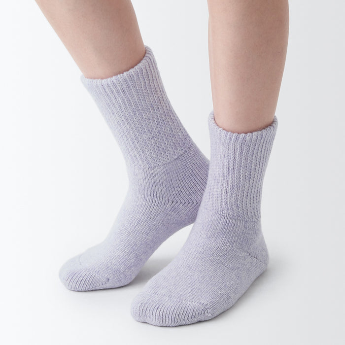 Loose Top Yak Wool Blend Cozy Socks | Winter Socks | MUJI USA