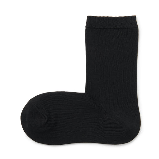 Right Angle 3 Layer Loose Top Socks Black MUJI