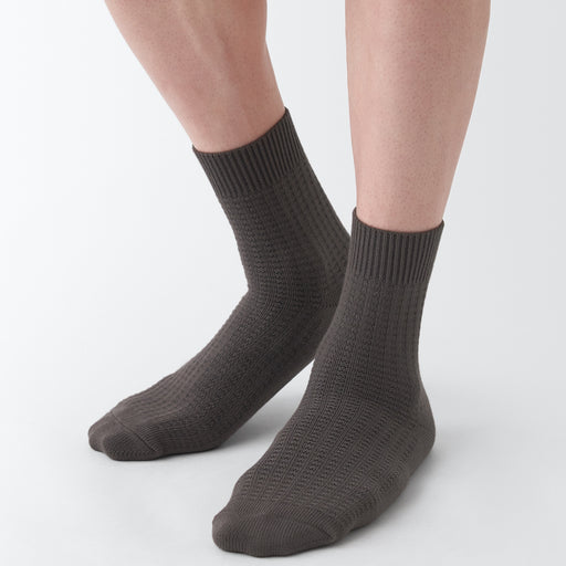 Right Angle Waffle Short Socks MUJI